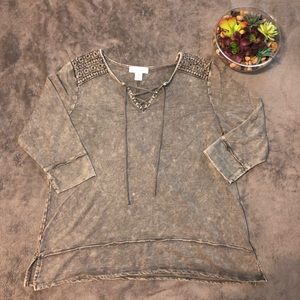 Christopher & Banks size P/XL 3/4 sleeve top